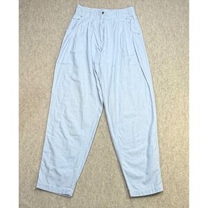Together! Pants Women M Blue Mom Pleated Retro Coastal Grandma Retro Academia